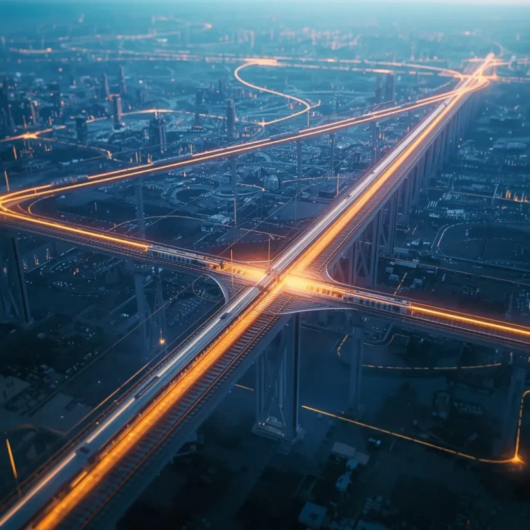 lucid-origin_A_futuristic_global_railway_network_visualized_as_glowing_lines_connecting_citie-3