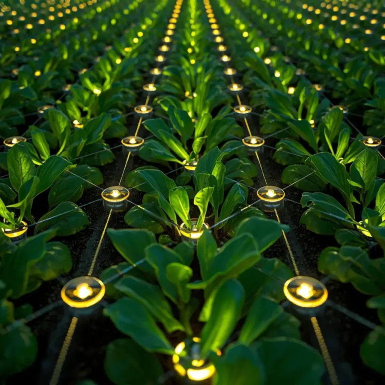 lucid-origin_Close-up_of_smart_agriculture_system_crops_in_perfect_repeating_rows_with_embedd-2